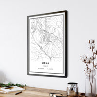 
              Siena, Italy Modern Style Map Print
            