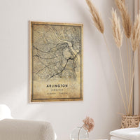 
              Arlington, Virginia Vintage Style Map Print 
            