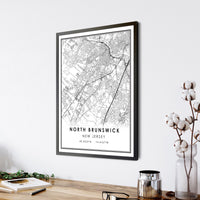 
              North Brunswick, New Jersey Modern Map Print 
            