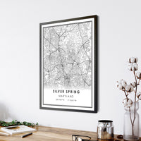 
              Silver Spring, Maryland Modern Map Print 
            