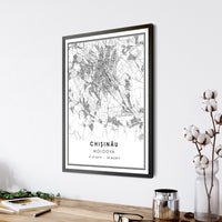 
              Chisinau, Moldova Modern Style Map Print 
            