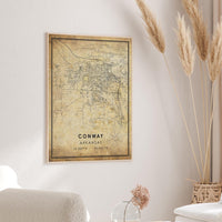 
              Conway, Arkansas Vintage Style Map Print 
            