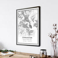 
              Charleston, South Carolina Modern Map Print 
            