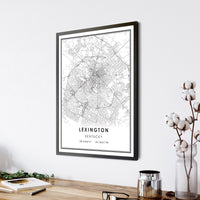 Lexington, Kentucky Modern Map Print 