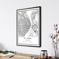 
              Saint Louis, Missouri Modern Map Print 
            