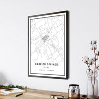 Carrizo Springs, Texas Modern Map Print 