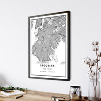
              Brooklyn, New York Modern Map Print 
            