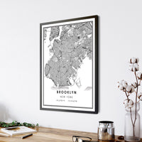 Brooklyn, New York Modern Map Print 