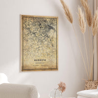 
              Augusta, Georgia Vintage Style Map Print 
            