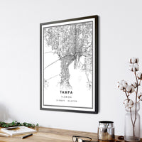 
              Tampa, Florida Modern Map Print 
            