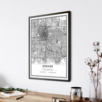
               Denver, Colorado Modern Map Print 
            