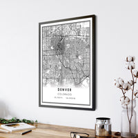  Denver, Colorado Modern Map Print 