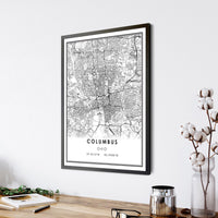 
              Columbus, Ohio Modern Map Print 
            