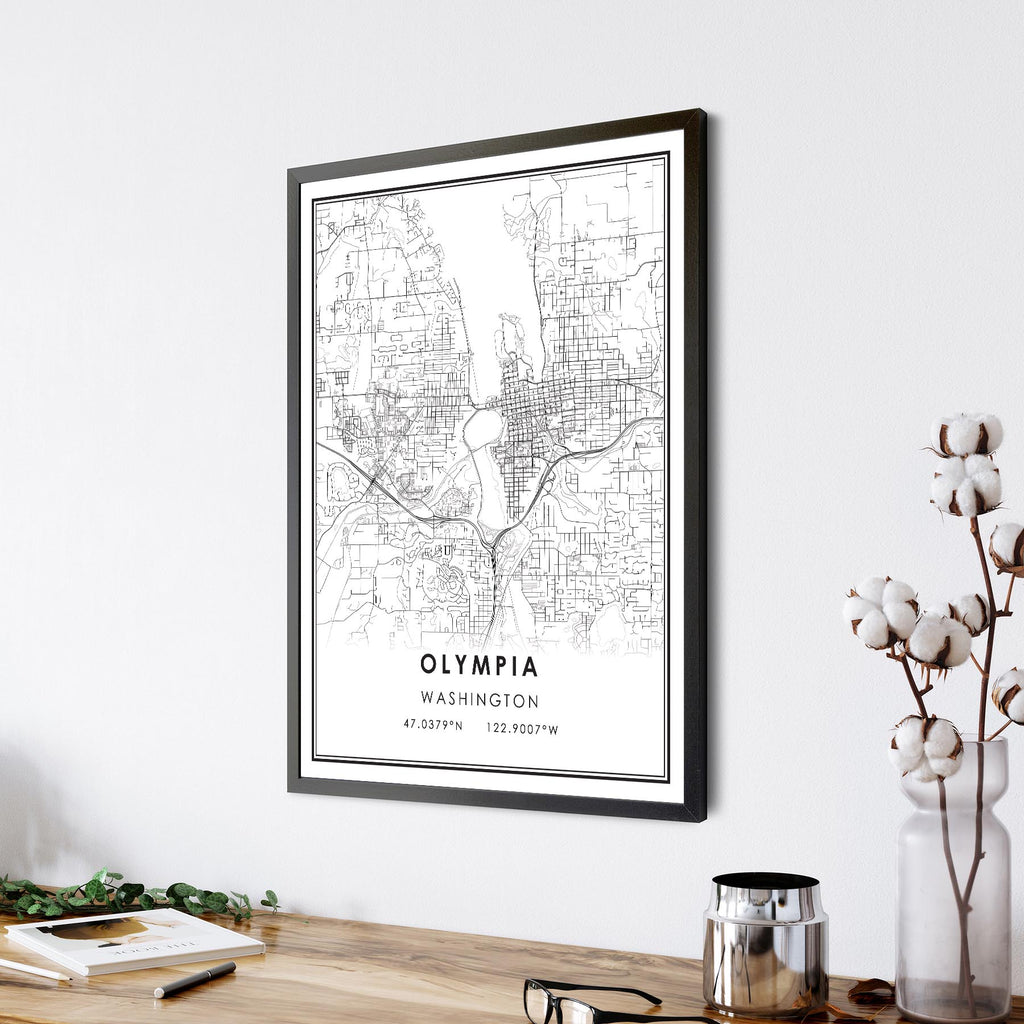Olympia, Washington Modern Map Print 