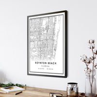 
              Boynton Beach, Florida Modern Map Print 
            