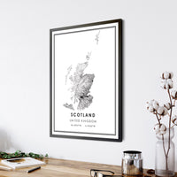 
              Scotland, United Kingdom Modern Style Map Print 
            
