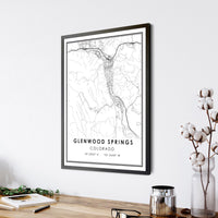 
              Glenwood Springs, Colorado Modern Map Print 
            