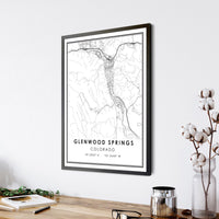 Glenwood Springs, Colorado Modern Map Print 