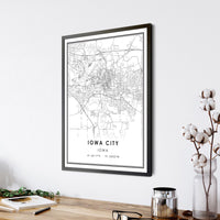 
              Iowa City, Iowa Modern Map Print 
            