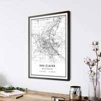 
              Eau Claire, Wisconsin Modern Map Print 
            