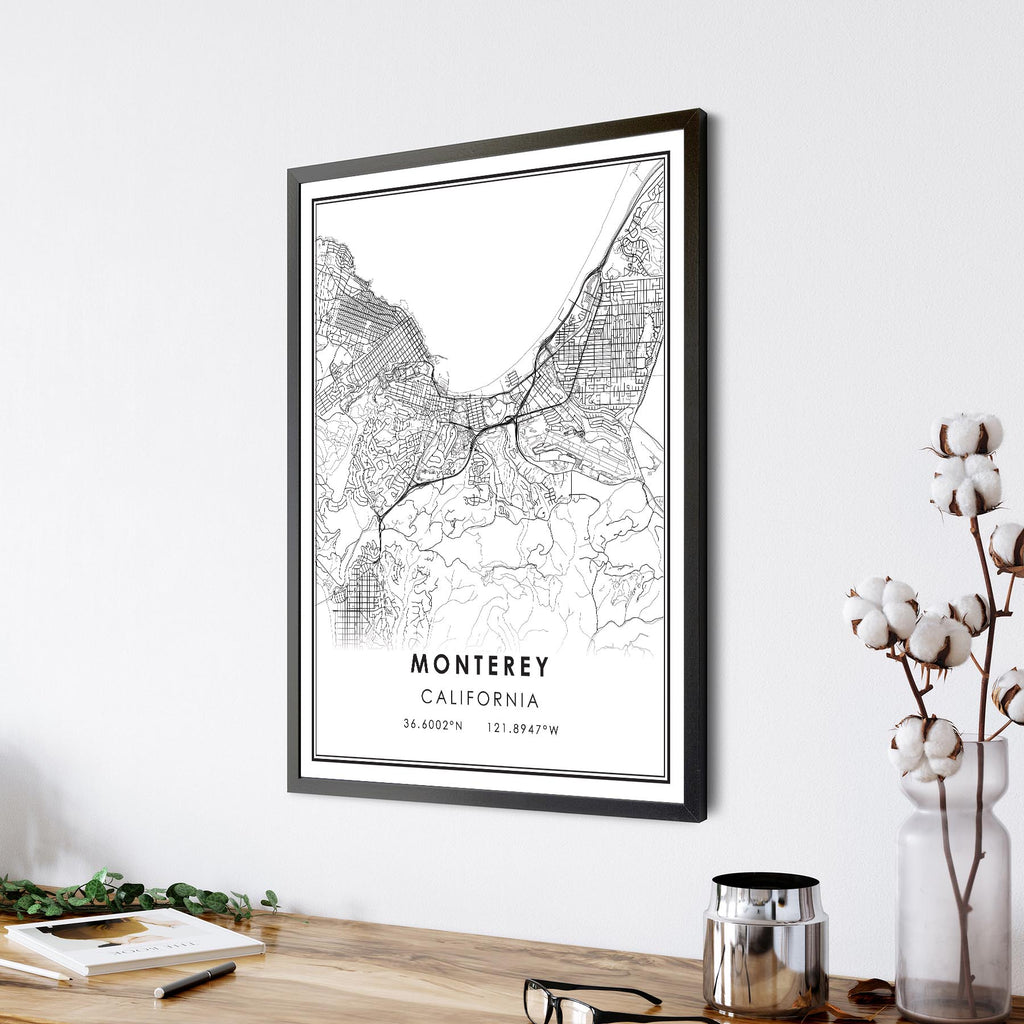 Monterey, California Modern Map Print