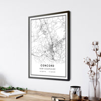 
              Concord, New Hampshire Modern Map Print 
            