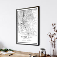 
              Walnut Creek, California Modern Map Print 
            