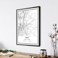 
              Troy, New York Modern Map Print 
            