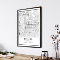 
              El Cajon, California Modern Map Print 
            