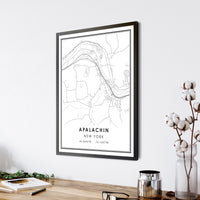 Apalachin, New York Modern Map Print 