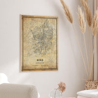 
              Bend, Oregon Vintage Style Map Print 
            