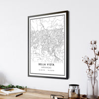 
              Bella Vista, Arkansas  Modern Map Print 
            