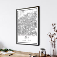 Mesa, Arizona Modern Map Print