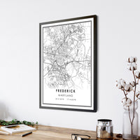 
              Frederick, Maryland Modern Map Print 
            