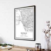 
              Buffalo, New York Modern Map Print 
            