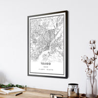 
              Toledo, Ohio Modern Map Print 
            