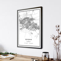 
              Eskisehir, Turkey Modern Style Map Print 
            