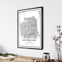 
              San Francisco, California Modern Map Print 
            