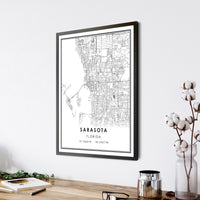 
              Sarasota, Florida Modern Map Print 
            