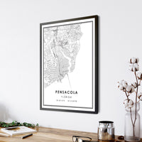 
              Pensacola, Florida Modern Map Print 
            