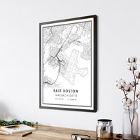 
              East Boston, Massachusetts Modern Map Print 
            