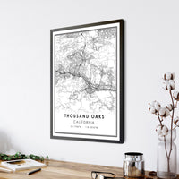 
              Thousand Oaks, California Modern Map Print 
            