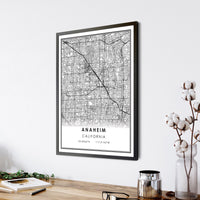 
              Anaheim, California Modern Map Print 
            