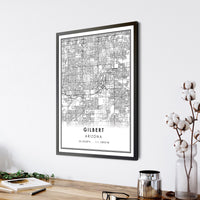 
              Gilbert, Arizona Modern Map Print 
            