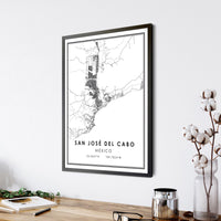 
              San Jose del Cabo, Mexico Modern Style Map Print 
            