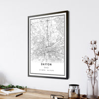 Dayton, Ohio Modern Map Print 