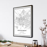 
              Montgomery, Alabama Modern Map Print
            