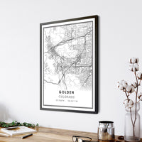Golden, Colorado Modern Map Print 