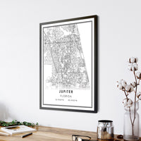 
              Jupiter, Florida Modern Map Print
            