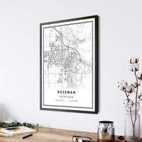 
              Bozeman, Montana Modern Map Print 
            